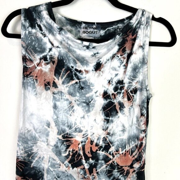 Heyne Bogut Shift Dress Womens XS Gray Asymmetrical Long Sleeve Lagenlook - Picture 4 of 9